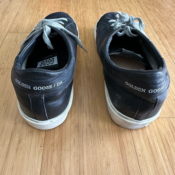 Golden Goose Black Hi-Star sneakers in leather with studded GGDB lettering. SZ40 - Picture 7 of 13